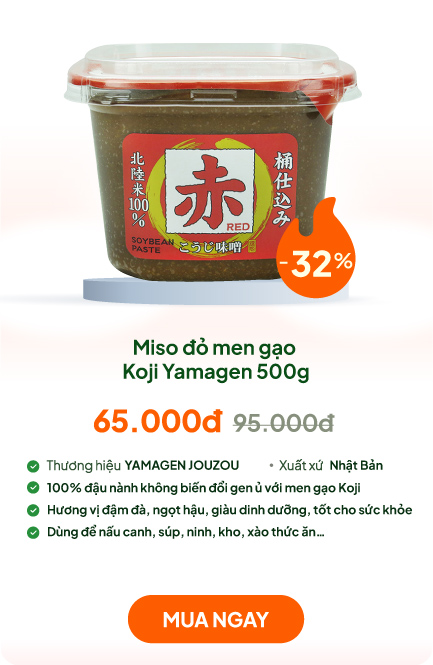 Miso đỏ men gạo Koji (Aspergillus oryzae) Yamagen 500g